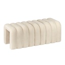 Puff plüss szövettel, krémszín 115 cm  - CHENILLE