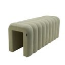 Puff plüss szövettel, krémszín 115 cm  - CHENILLE