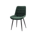 Étkezőszék, bársony sötét zöld, fekete lábakkal - LOULOU