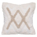 Díszpárna huzat 40x40cm, fehér és bézs – BERBERE