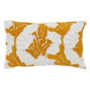 Díszpárna 30x50 cm, mustársárga, fehér  - DAISY