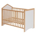 Babaágy 60 x 120 cm, fehér-fa - LOUPINOU