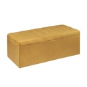 Ülőkés tároló puff, 130 cm, mustársárga - MADISON