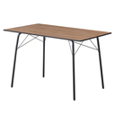 Étkezőasztal, fa, tölgy, fekete fém lábakkal, 120 x 75 cm - CARRI