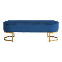 Pad, bársony, kék, arany színű fém lábakkal - NORDSEE