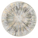 Fali dekoráció, kör alakú, fa - bársony, szürke, 80 cm - SPHERE