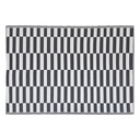 Kültéri szőnyeg, rácsmintás, műanyag, fekete - fehér 160 x 230 cm - DORA