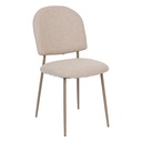 Étkezőszék, párnázott, bézs, barna fém lábakkal - ZED