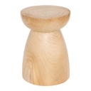 Dohányzóasztal, kerek, fa, bézs - TOUR