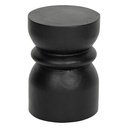 Dohányzóasztal, kerek, fa, fekete - TOUR