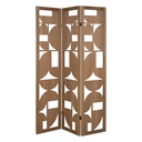 Paraván, 3 részes, fa, barna - MOHICAN
