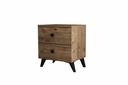 Éjjeliszekrény, fa, bézs, fekete műanyag lábakkal - PIGALLE