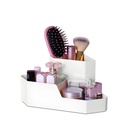 Smink rendszerező, 3 rekeszes, műanyag, fehér - SOSO