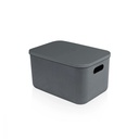 Íróasztal rendszerező, fedeles, műanyag, szürke - PRAKTI