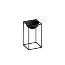 Kaspó, állvánnyal, fém, fekete, 40 cm - PETOU