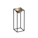 Kaspó, állvánnyal, fém, arany - fekete, 60 cm - PLANOU