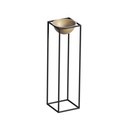 Kaspó, állvánnyal, fém, arany - fekete, 80 cm - TIROU