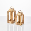 Mécsestartó szett, 2 részes, fa, bézs - ZENITUDE