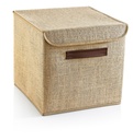 Tárolódoboz, szövet, bézs - ROZI
