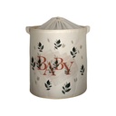 Szennyestartó, összehúzható, mintás, szövet, krémszínű - BABY