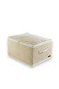 Tárolódoboz, cipzáros, szövet, bézs - PLIF