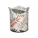 Szennyestartó, összehúzható, levélmintás, szövet, krémszínű - PALMETTE