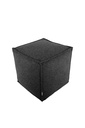 Puff, szögletes, szövet, sötétszürke - MODERN