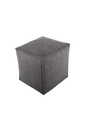 Puff, szögletes, szövet, világosszürke - MODERN
