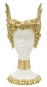 Mellszobor, fejdíszes nő, arany - fehér - DEESSE