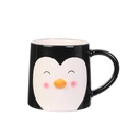 Bögre, pingvin mintás, kerámia, fekete - fehér - PINGUIN