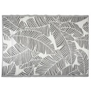 Szőnyeg, levélmintás, műanyag, szürke 210 x 150 cm - PLAMETTES
