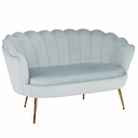2 személyes kagyló formájú kanapé, babakék - LADY LAY