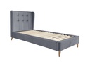 Egyszemélyes ágy, bársony - fa, szürke, 90 cm - RAP