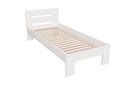 Kétszemélyes ágy, fa, fehér, 90 cm - REP