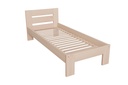 Kétszemélyes ágy, fa, bézs, 90 cm - REP
