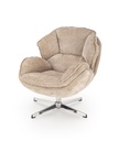 Fotel, szövet, bézs, fém lábbal - BOS