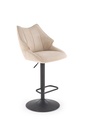 Bárszék, állítható magassággal, szövet - fém, bézs - fekete - VOYONS