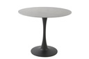 Kerek étkezőasztal, kőlappal, fekete, fém lábbal, 100 cm - PIERROT