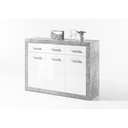 Stone Komód - Beton / Magasfényű fehér 36-672-D5