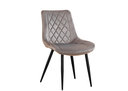 Étkezőszék, bársony, szürkésbarna, fekete fém lábakkal - ZIGGO
