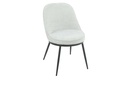 Étkezőszék, szövet, világoszsürke, fekete fém lábakkal - BOULE