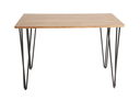 Étekzőasztal, fa, fekete fém lábakkal, 120 x 70 cm - PICOTTE