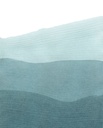 Hullámokat ábrázoló tapéte, 200x250 cm, türkiz - fehér - HORIZON BLEU