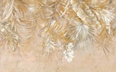 Arany pálmaleveleket ábrázoló tapéta, 400x250 cm, arany - bézs - fehér - NATURE MORTE