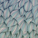 Színes hullmázó mintázatú tapéta, 250x250 cm, világoskék - zöld - rózsaszín - CONCHIQUES