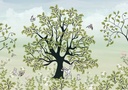 Bambi és barátai az erdőben tapéta, 400x280 cm, zöld - barna - kék - ARBRE DE VIE