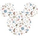 Fali matrica, Mickey egér fej, terrazzo mintás, 127x127cm - MIKI