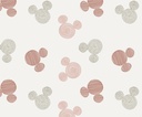 Mickey egér fejformákkal mintázott tapéta, 300x280 cm, rózsaszín - zöld - bézs - MIKIS