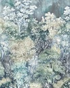 Sűrű erdőt ábrázoló tapéta, 200x250 cm, zöld - türkiz - lila - GEL