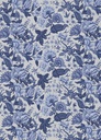 Kék növénymintás tapéta, 200x280 cm, kék - fehér - PAQUERETTES BLEUES